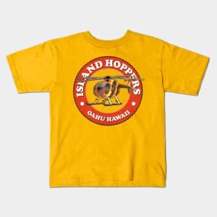 Island Hoppers Oahu Hawaii retro look, worn effect Kids T-Shirt